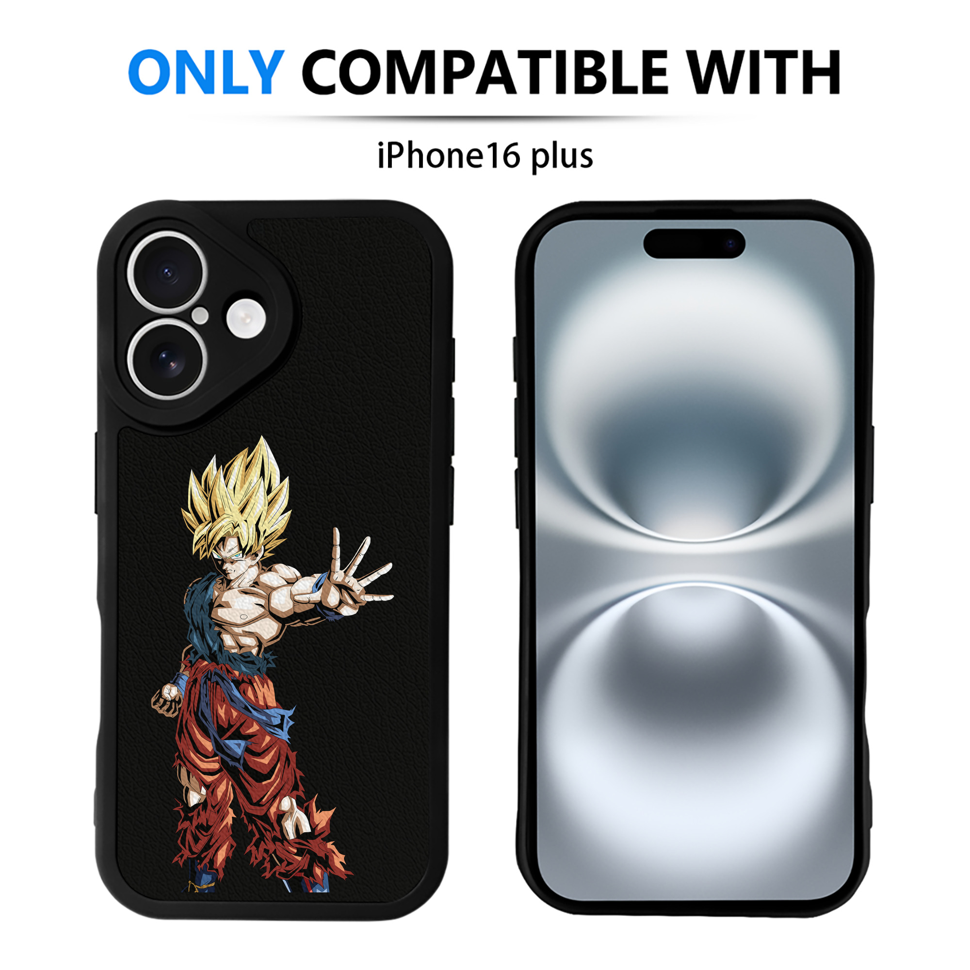 （画像用） ドラゴンボール 孫悟空（そん ごくう）Son Goku カカロット DRAGON BALL Kakarotto 【iPhone 16シリーズ対応】シリコンスマホケース（レザー調） 材質：シリコン